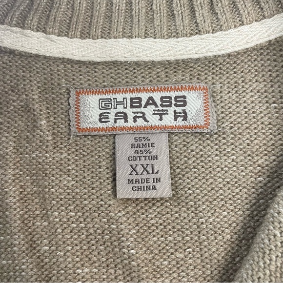 GHBASS Earth XXL Raime/ Cotton Blend Men’s Tan Turtleneck Zip Pullover Sweater - Picture 2 of 10
